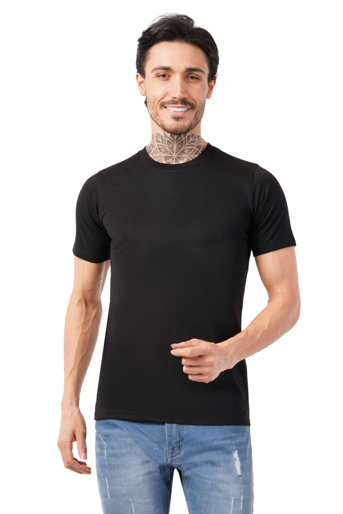 Men's 220 GSM Cotton Round Neck Regular Size T-Shirt